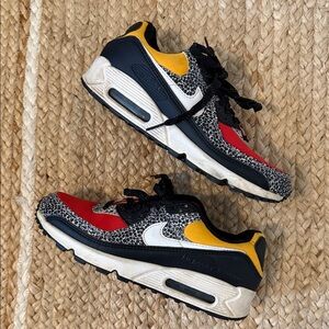 Nike Women's Sneakers in Red, Yellow, and Black